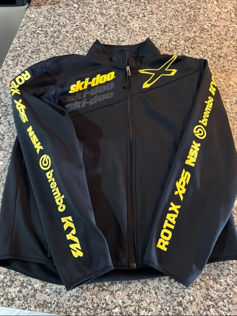 Ski-Doo Black Softshell Jacket with Yellow Logos - Picture 1 of 5